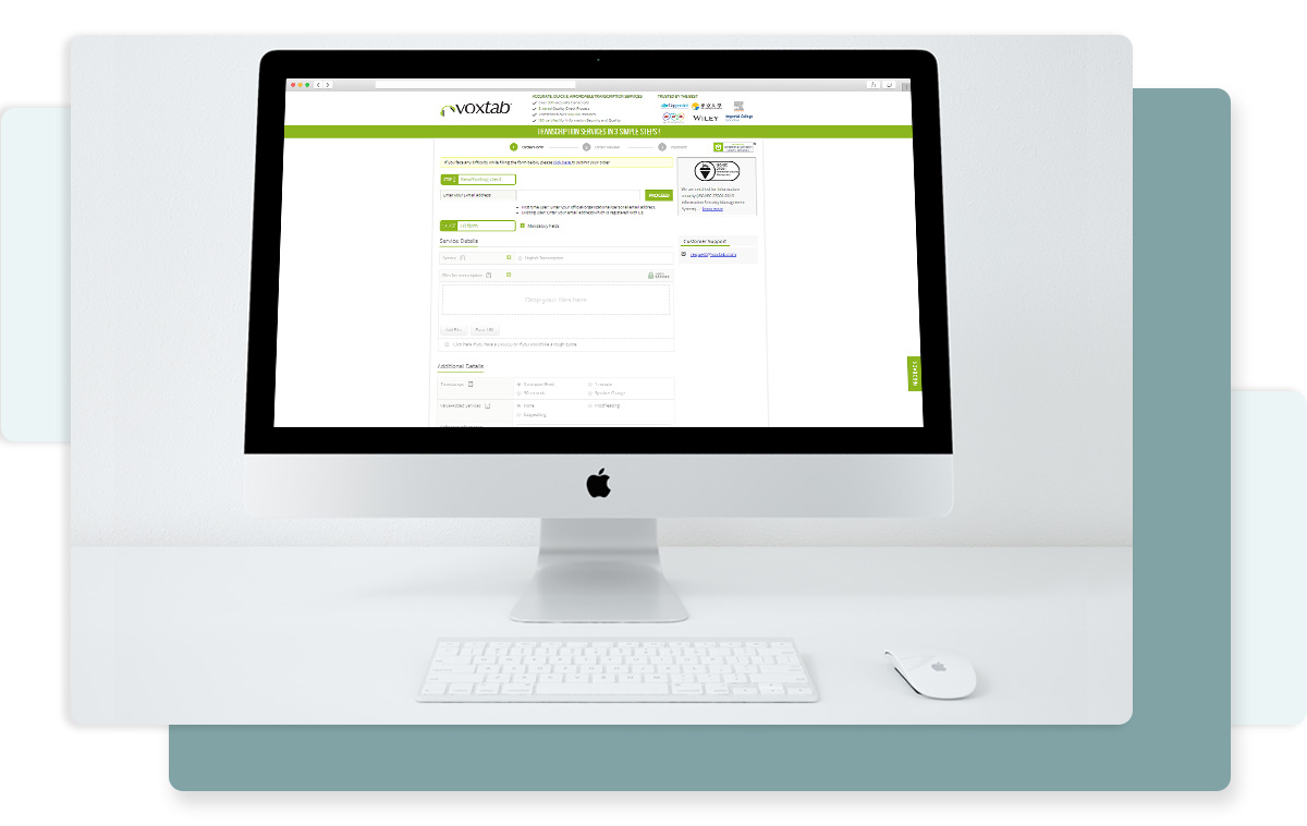 Step 2 - Fill out Voxtab's easy to use inquiry form